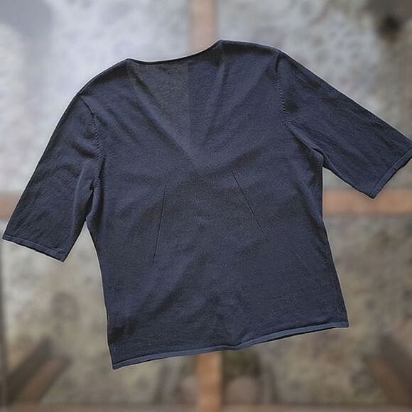 Vtg Rodier black lightweight knit sweater set - Picture 12 of 16